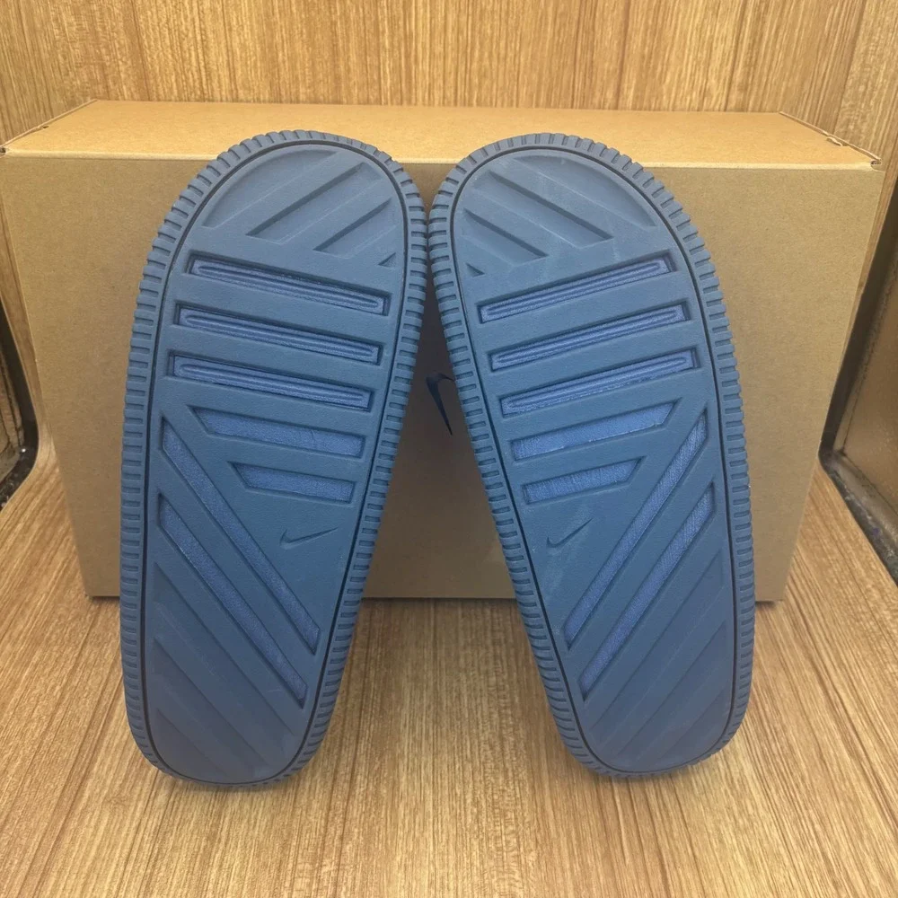 New Nike Calm Slide 2.0 Men 12 Women 13 Diffused Blue IB0183-401 Foam Sandals